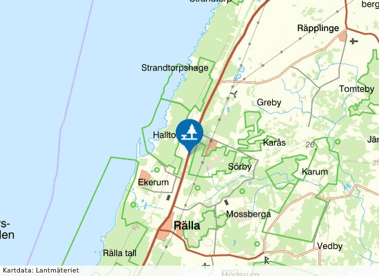 Halltorp på kartan