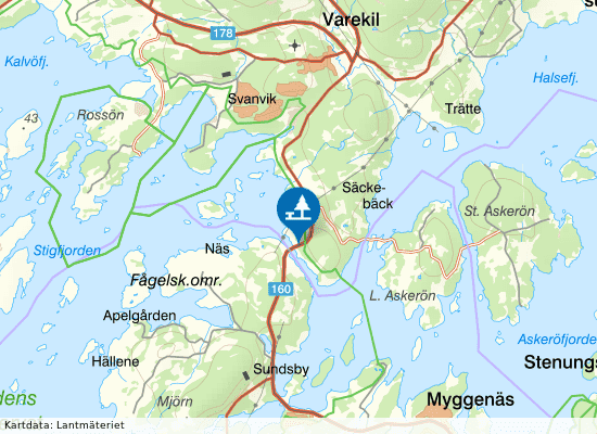 Skåpesund på kartan