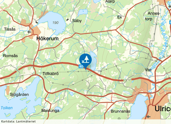 Röstesjön på kartan