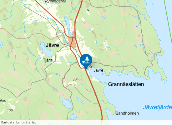 Jävre S på kartan