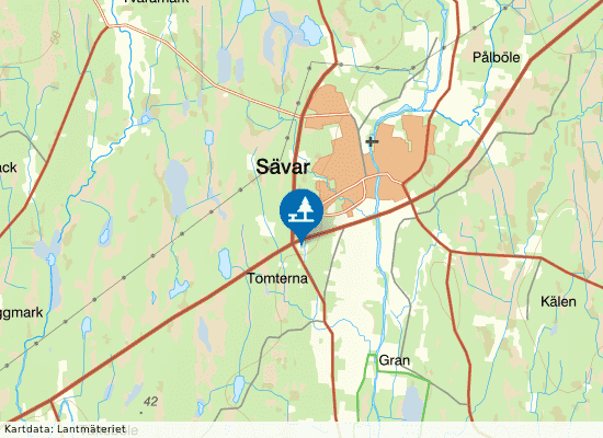 Sävar på kartan