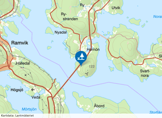 Hornöberget Ö på kartan