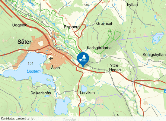 Säterdalen på kartan