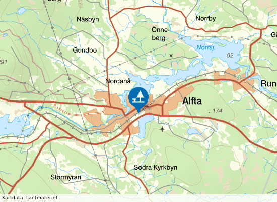 Kyrktjärn på kartan