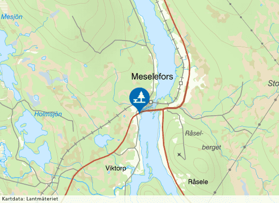 Meselefors på kartan