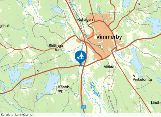 Åkebo på kartan