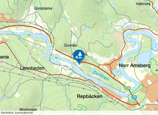 Gagnbro på kartan