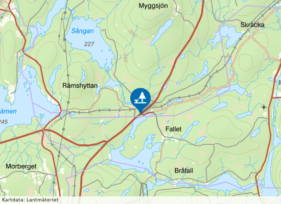 Långsjön på kartan