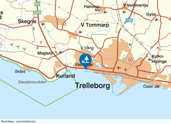 Trelleborg V på kartan