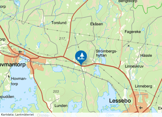 Hyllsjön på kartan