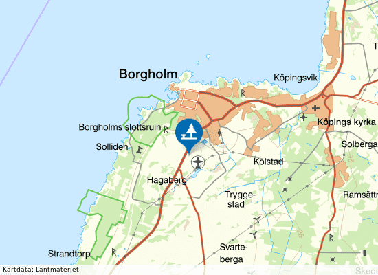 Borglanda på kartan