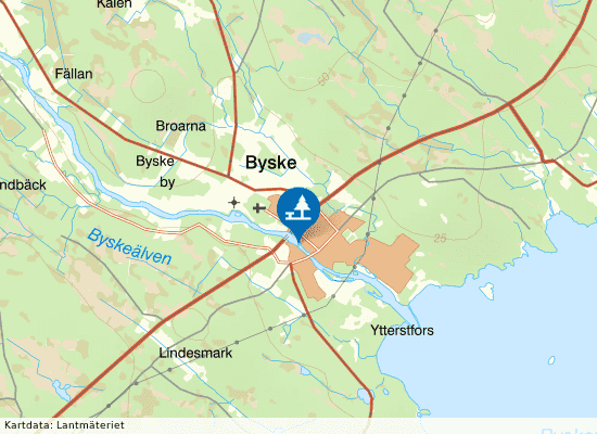 Byske på kartan