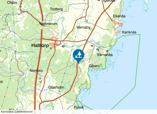 Värnanäs på kartan