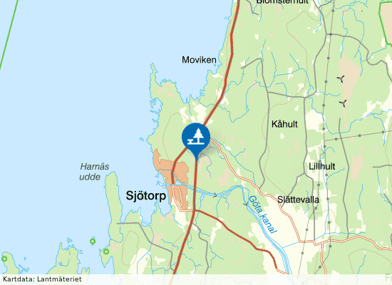 Sjötorp på kartan