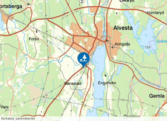 Änganäs Söder Om Alvesta på kartan