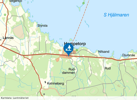 Hampetorp på kartan