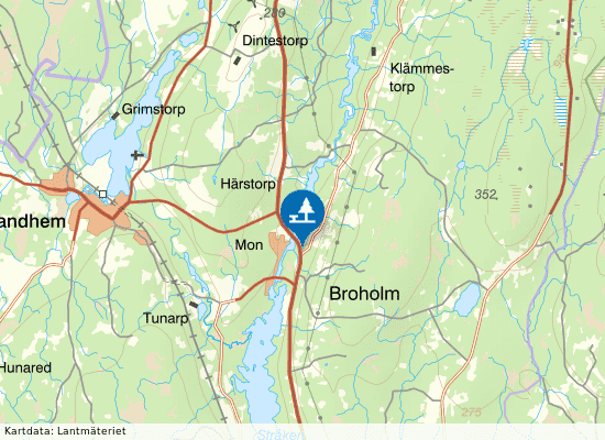 Broholm på kartan