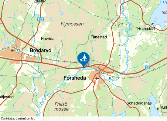 Forsheda Väster Om Värnamo på kartan