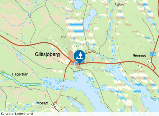 Glissjöberg (Björnhammaren) på kartan