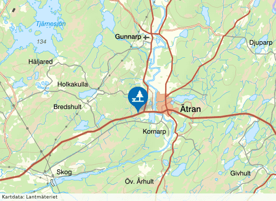 Övrarp på kartan