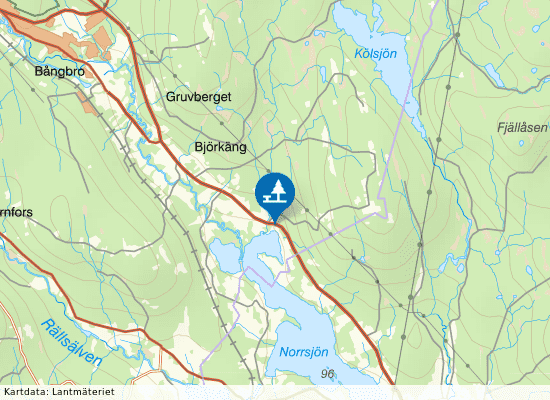 Norrsjön på kartan